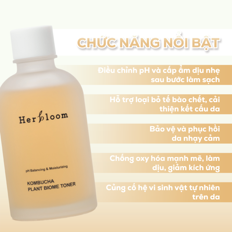 Toner dạng xịt Kombucha plant biome toner Thương hiệu: Herbloom 150ml/chai