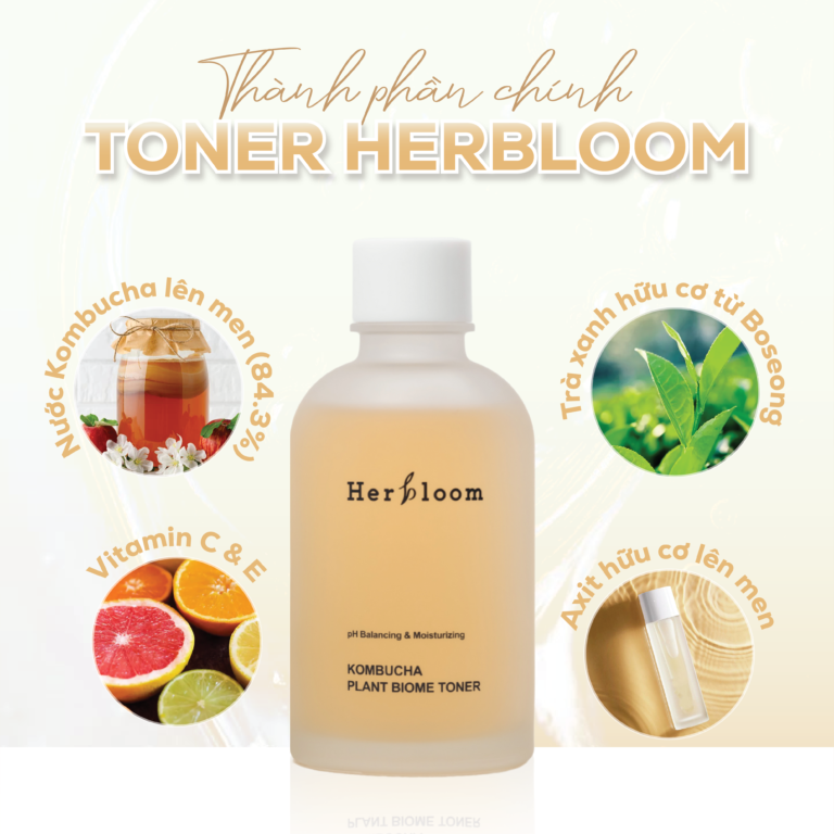 Toner dạng xịt Kombucha plant biome toner Thương hiệu: Herbloom 150ml/chai