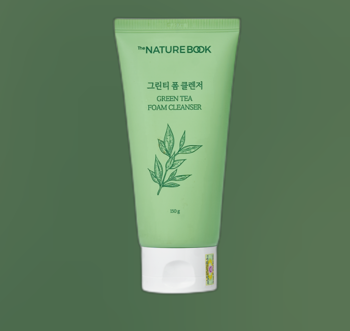 Sữa rửa mặt làm sạch bụi bẩn, bã nhờn và mụn đầu đen trên da, dưỡng ẩm cho da(THE NATURE BOOK GREEN TEA FOAM CLEANSER)150g
