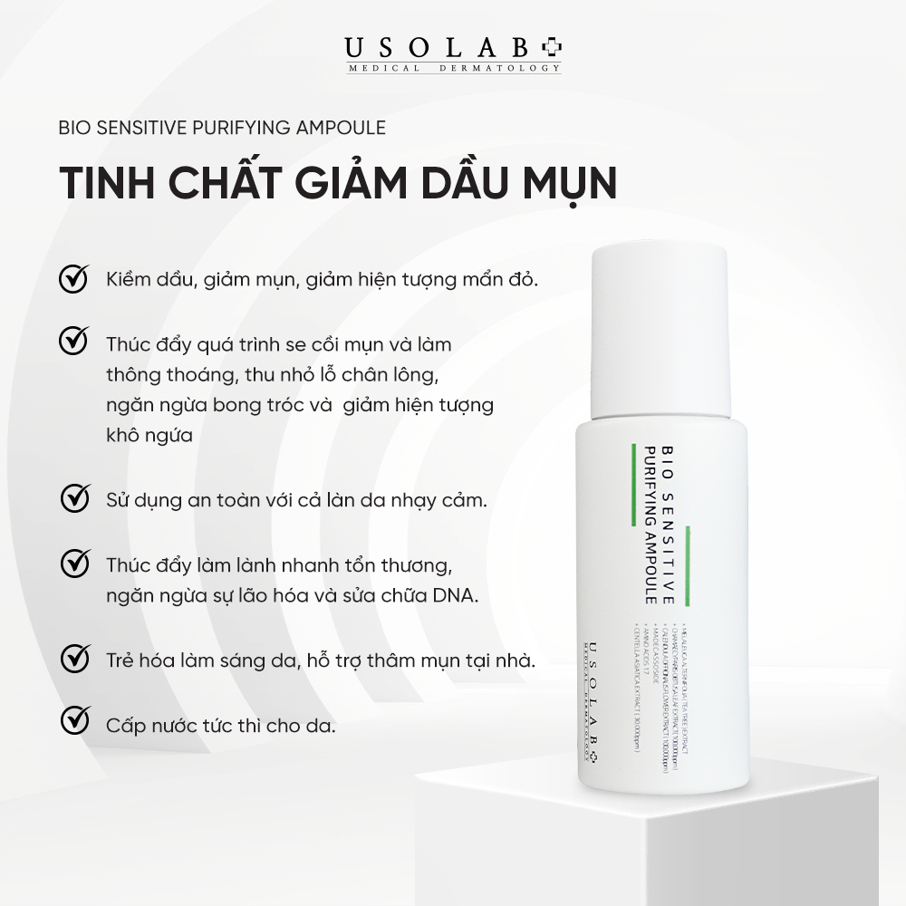 Tinh chất cô đặc làm sạch USOLAB BIO SENSITIVE PURIFYING AMPOULE 50ML
