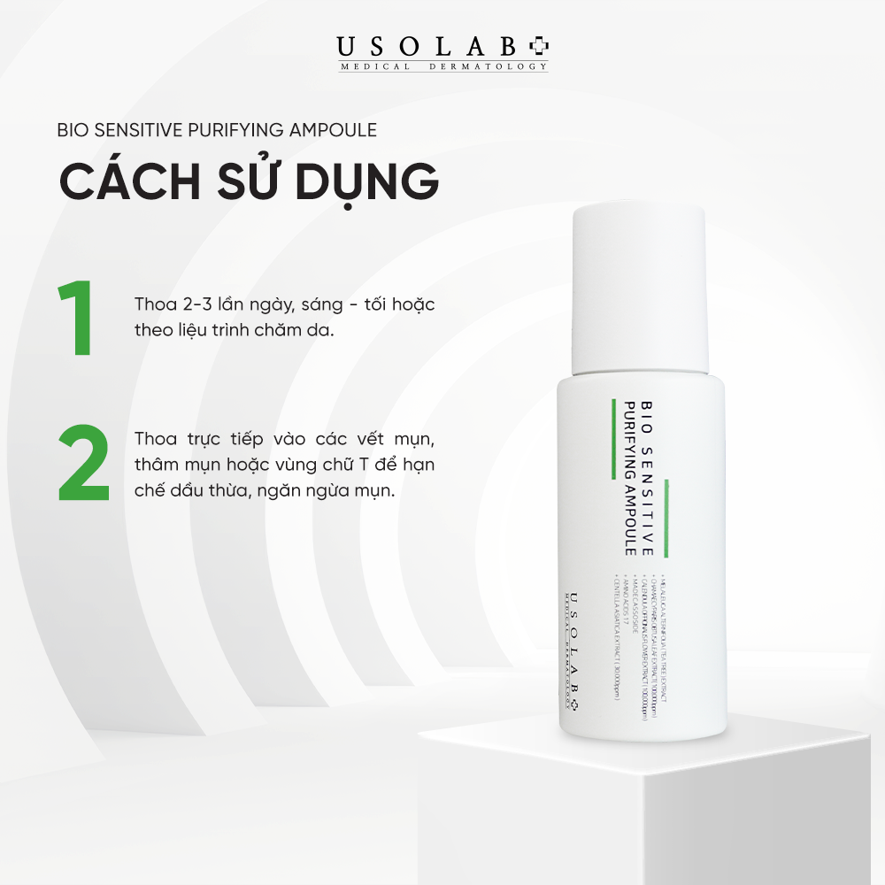 Tinh chất cô đặc làm sạch USOLAB BIO SENSITIVE PURIFYING AMPOULE 50ML