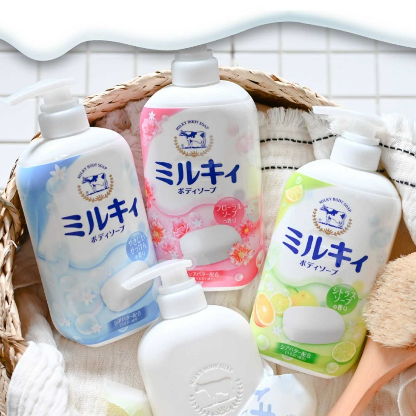 Sữa tắm bọt mịn dịu nhẹ hương hoa COW Milky Body Soap 500ml - 4901525011662