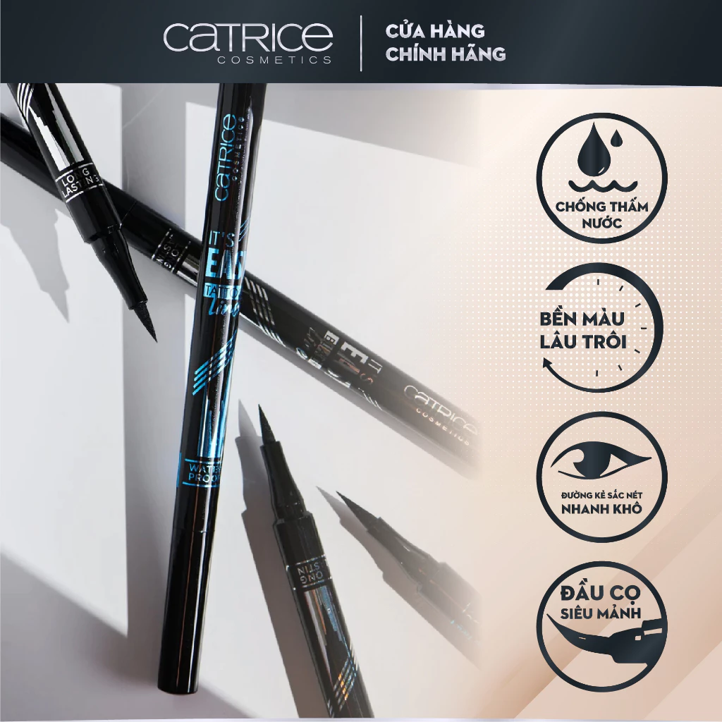 Dạ kẻ mắt Catrice Brush Ink Tattoo Liner Waterproof 010 Black Waterproof - Shanghai Beukay Cosmetics