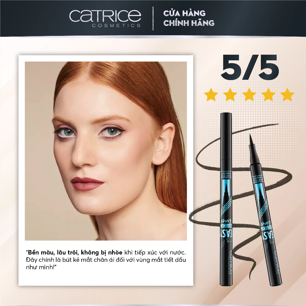 Dạ kẻ mắt Catrice Brush Ink Tattoo Liner Waterproof 010 Black Waterproof - Shanghai Beukay Cosmetics