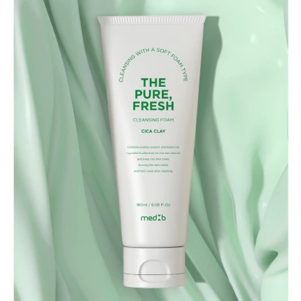 Sữa rửa mặt MEDB The pure, Fresh cleansing foam [Cica Clay], dành cho da dầu và da mụn, dung tích 180ml