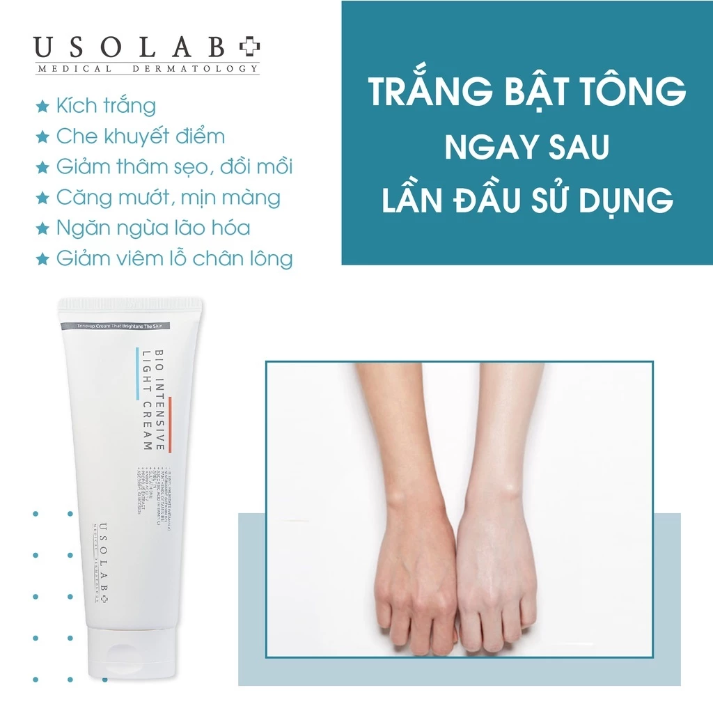 Kem trắng da body USOLAB BIO INTENSIVE  LIGHT CREAM 250ML