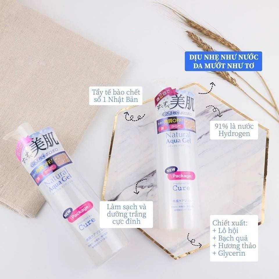 Gel tẩy da chết CURE Natural Aqua Gel 100g -4589563520126