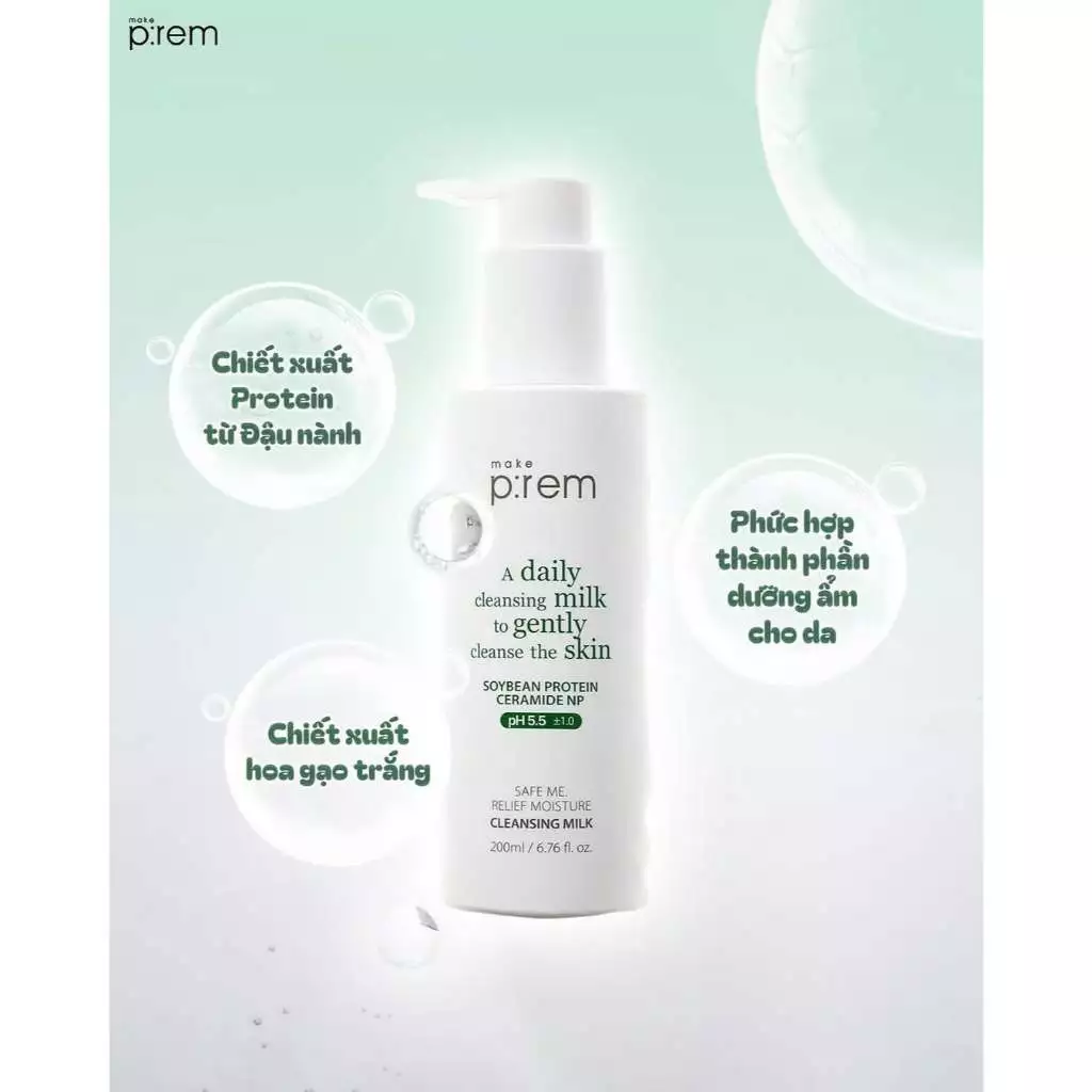 Tẩy trang dạng sữa làm dịu Safe me
