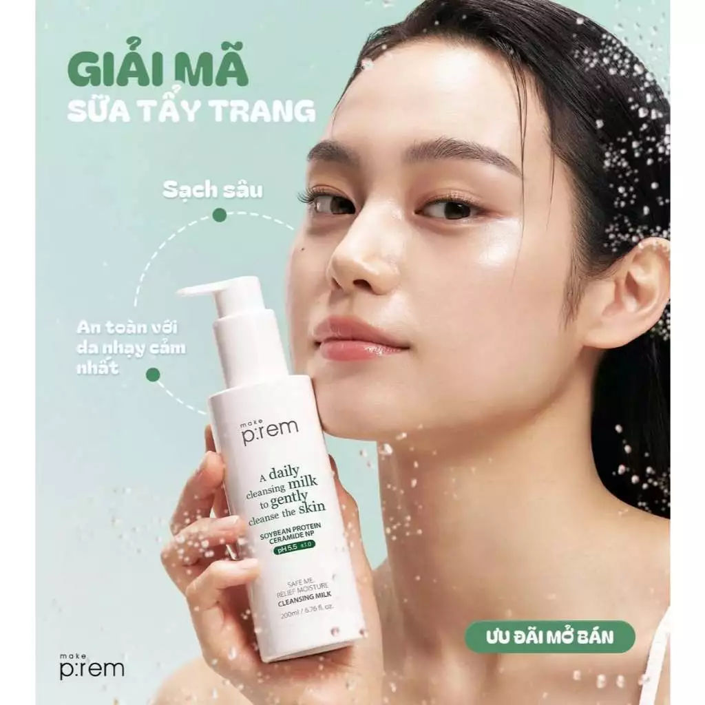 Tẩy trang dạng sữa làm dịu Safe me