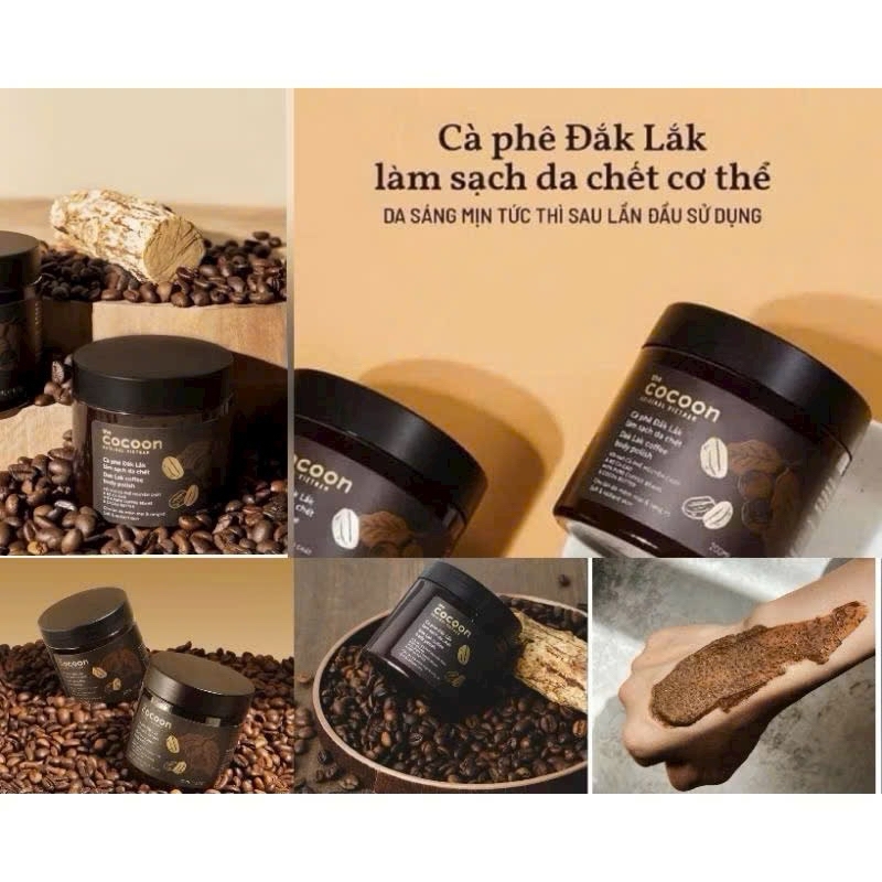 COCOON - Cà phê Đắk Lắk làm sạch da chết cơ thể 200ML