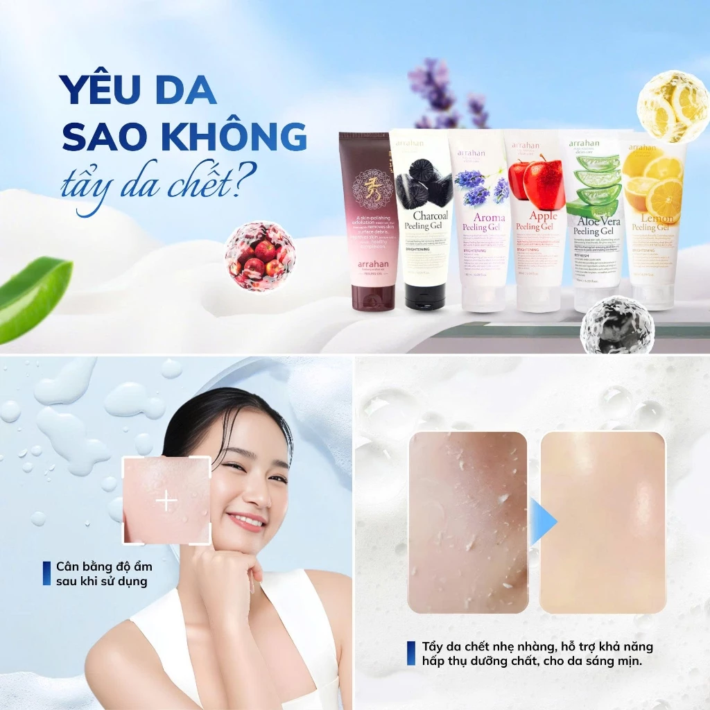 GEL TẨY TẾ BÀO CHẾT ARRAHAN AROMA PEELING 180ML