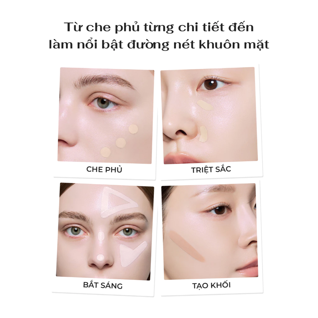 Kem che khuyết điểm The Saem Cover Perfection Tip Concealer - 1.25 Light Beige