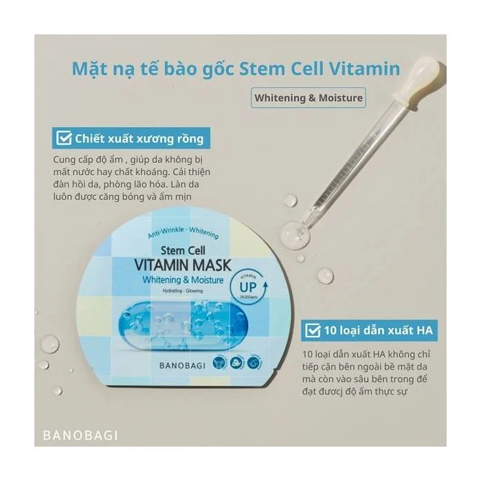 Mặt nạ BANOBAGI Stem Cell Vitamin Mask Whitening And Moisture