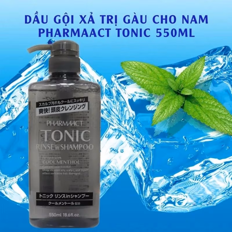 Dầu gội xả dành cho nam PHARMAACT TONIC RINSE IN SHAMPOO 550ml - 4513574037571
