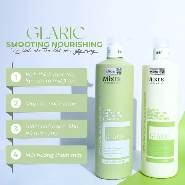 GLARIC NOURISHING REPAIRING CONDITIONER 800ML ( Xả Xanh lá 800ml) - 5061014615012