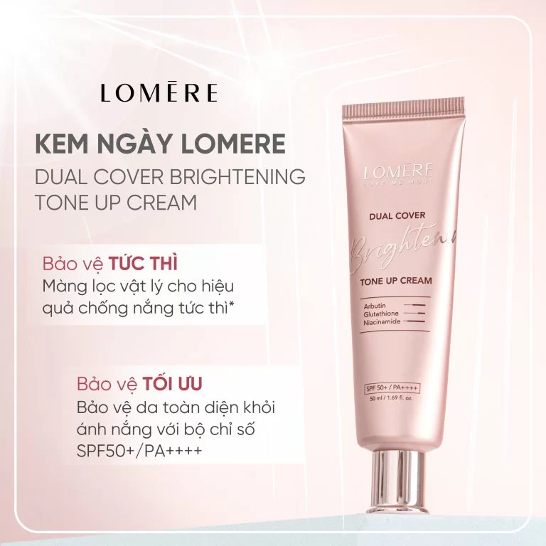 Kem dưỡng nâng tông LOMERE Dual Cover Brightening Tone up Cream - 50ml