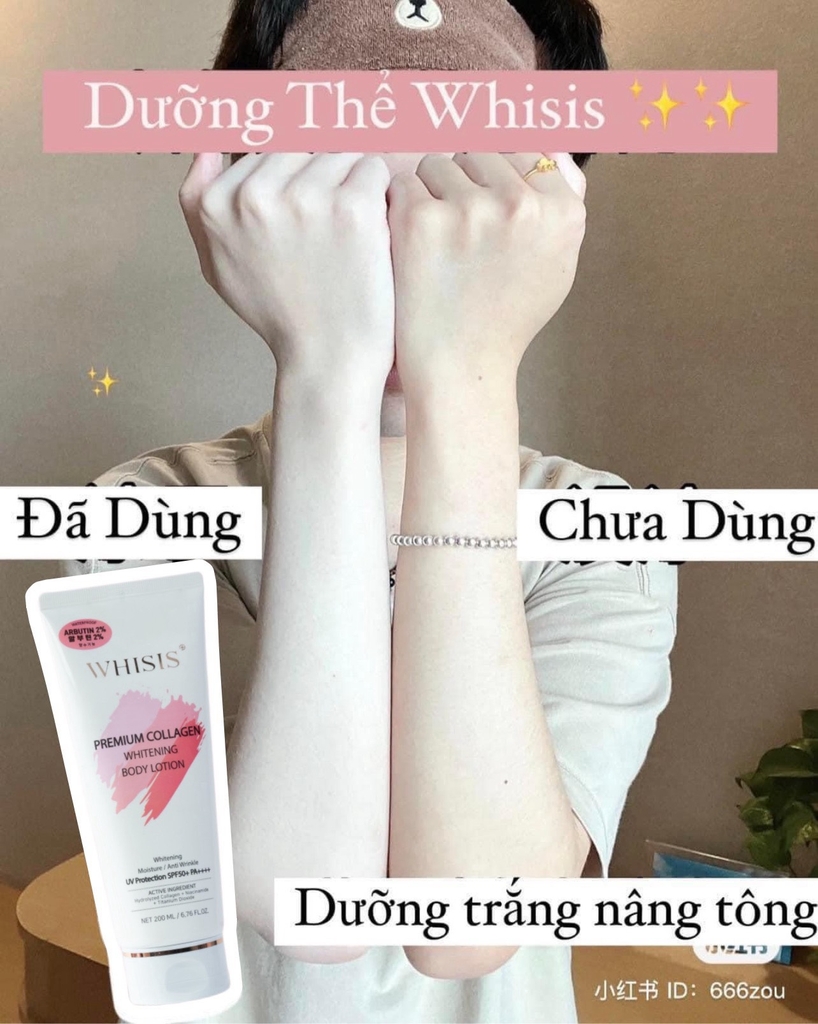 WHISIS - Kem dưỡng thể Premium Collagen Whitening Body Lotion 200ml