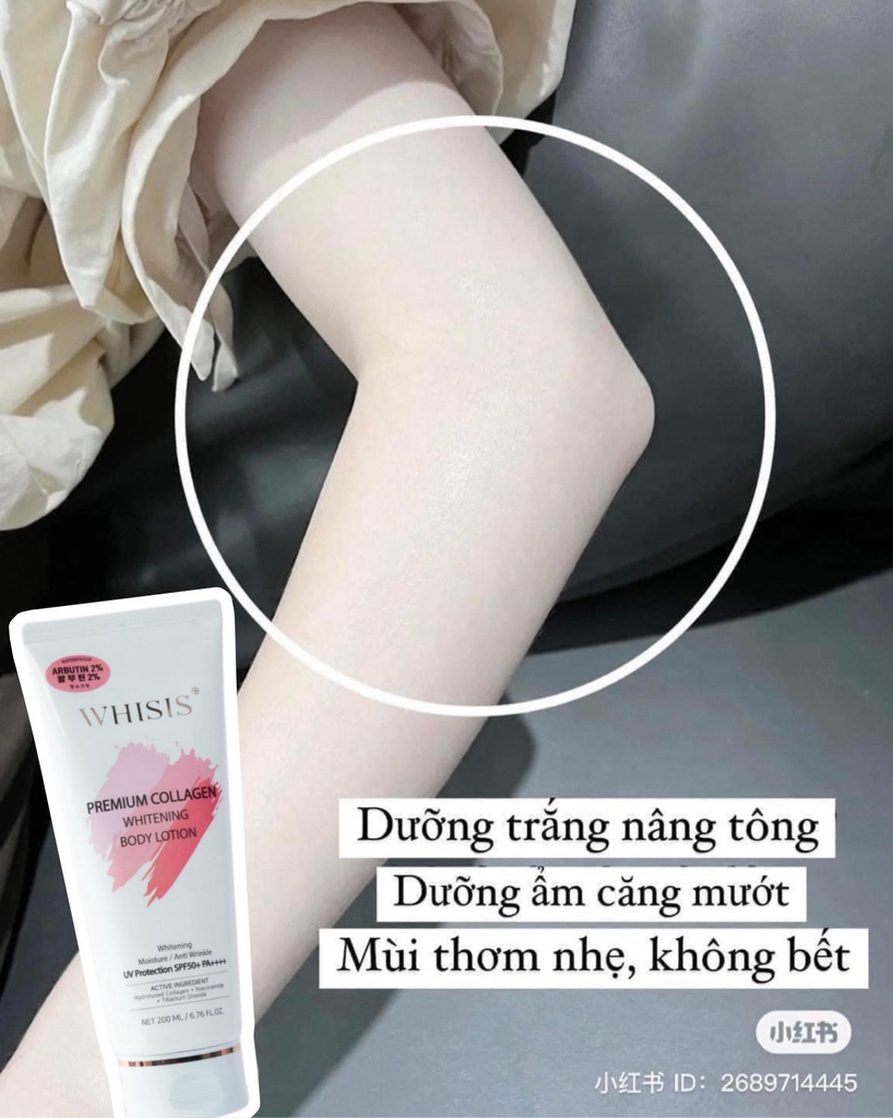 WHISIS - Kem dưỡng thể Premium Collagen Whitening Body Lotion 200ml