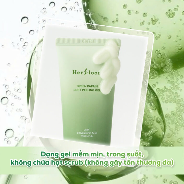 Tẩy da chết Herbloom green papain soft peeling gel Thương hiệu: Herbloom 120ml/tuýp