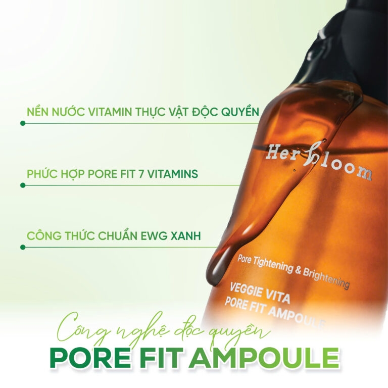 Tinh chất veggie vita pore fit ampoule Thương hiệu: Herbloom 30ml/chai