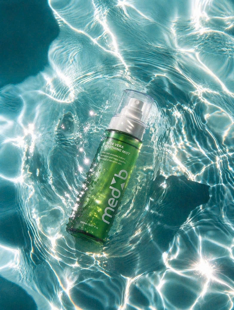 Xịt khoáng MEDB Aloe Vera Soothing Mist, hiệu MEDB, giúp dưỡng ẩm và làm dịu da khô, dung tích 150ml