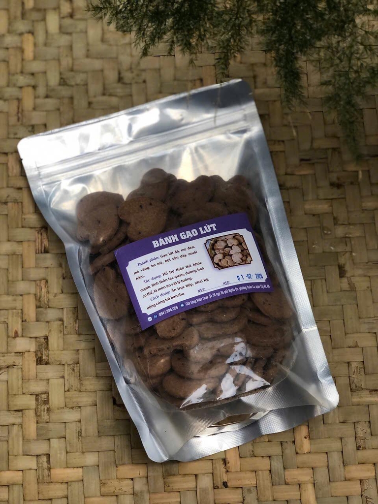 Bánh gạo lứt trái tim 500g