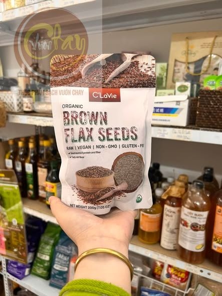 Hạt lanh nâu hữu cơ CLavie 200g