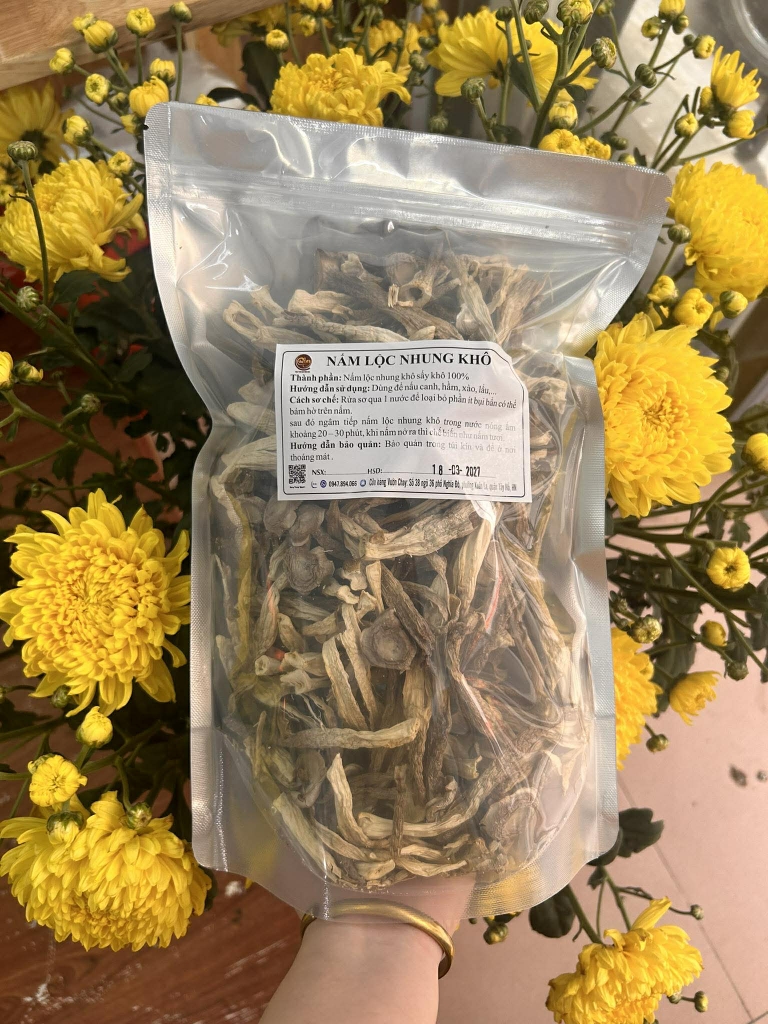 Nấm dược liệu Lộc Nhung gói 200g