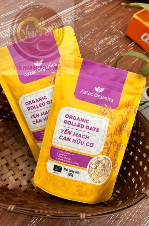 Yến mạch cán hữu cơ Aztec 200g