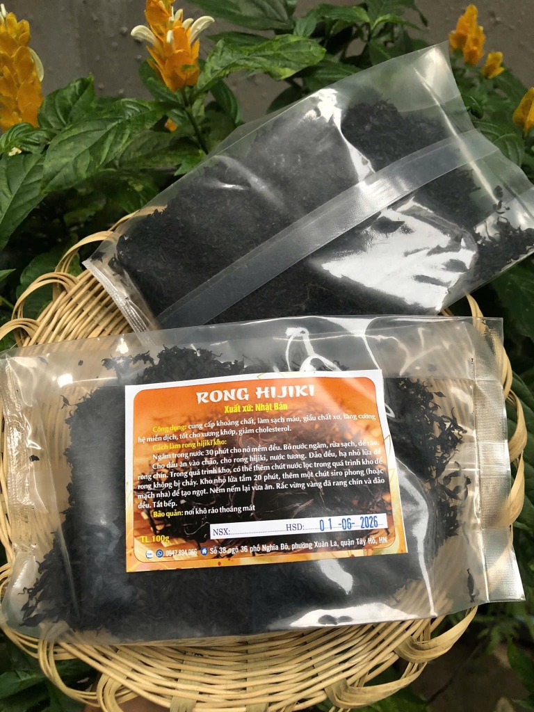 Rong hijiki Nhật sợi ngắn100g