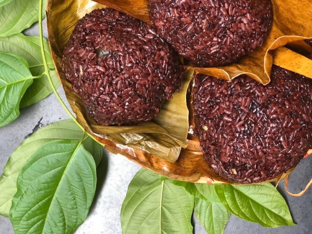 Sét 5 bánh khúc nếp cẩm Vườn Chay