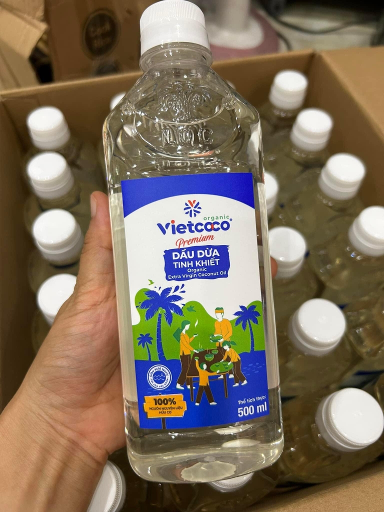 Dầu dừa tinh khiết chai Vietcoco 500ml pet