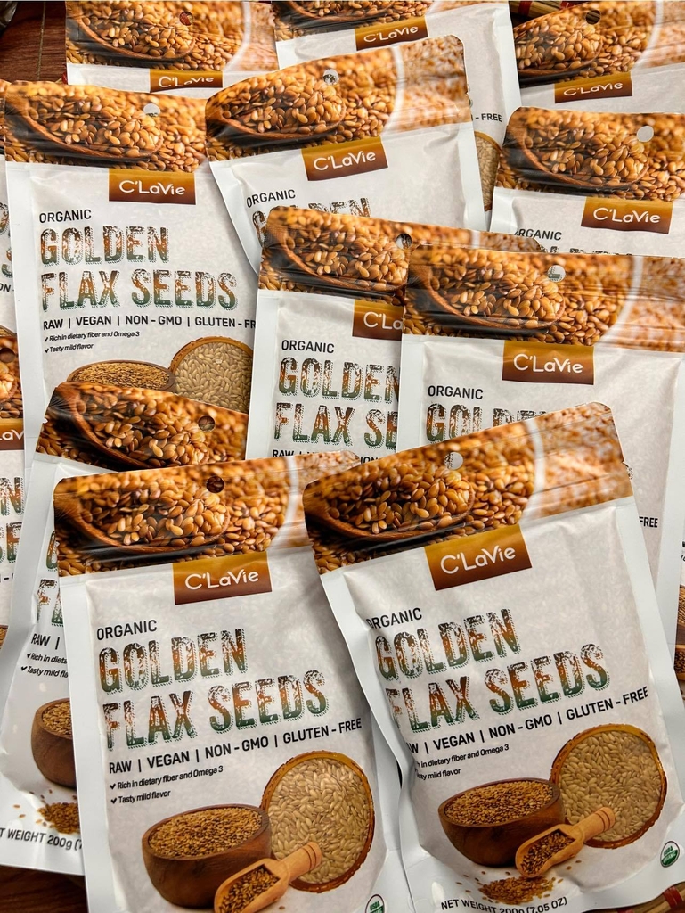 Hạt lanh vàng hữu cơ Clavie 200g