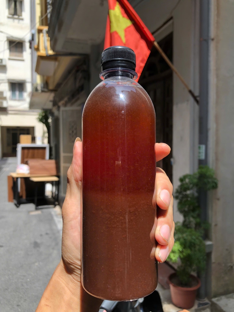 Nước mơ kết thạch nhà làm 500ml (dấm mơ)