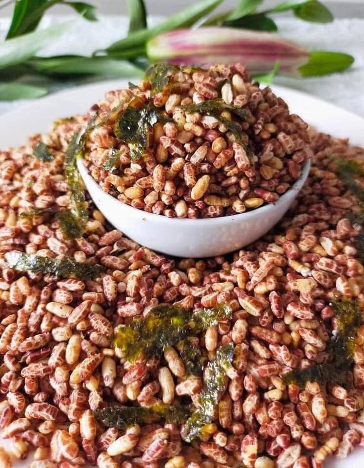 Cốm gạo lứt rong biển 250g rang tay