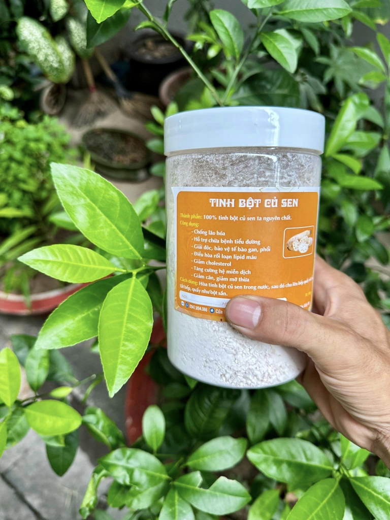 Tinh bột củ sen nhà làm 500g