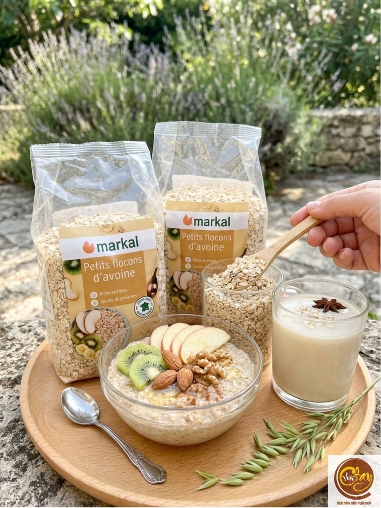 Yến mạch cán mỏng hữu cơ Markal 500g