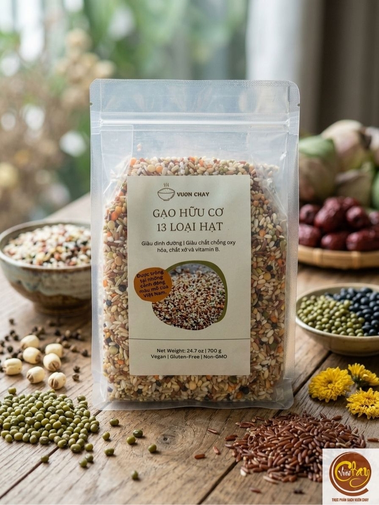 Gạo mix 13 vị hữu cơ túi 700g