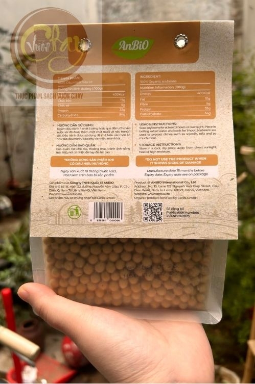 Đậu nành hữu cơ Anbio 500g