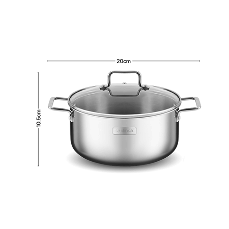 Bộ nồi inox liền khối Elmich Trimax XR EL-8074 size 16, 20, 22cm
