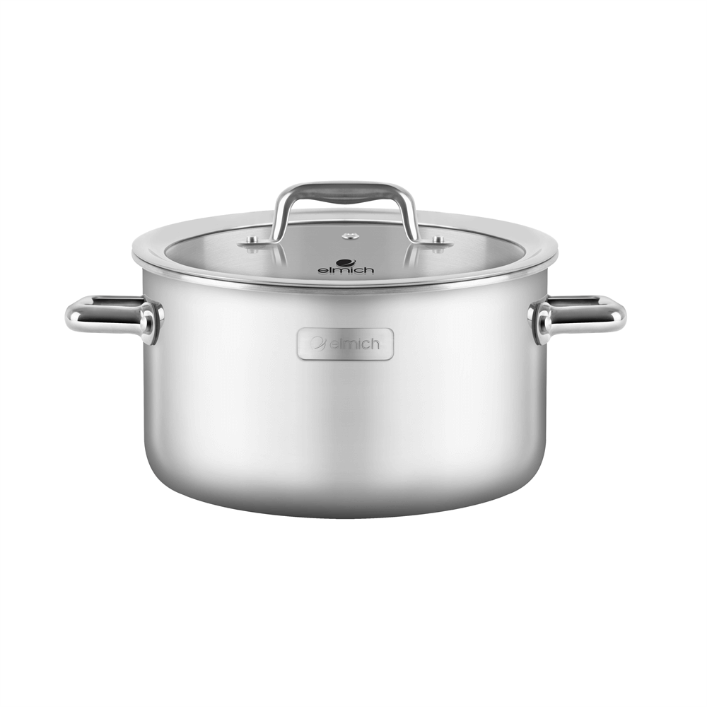 Bộ nồi inox liền khối Elmich Trimax ECO EL-8005 size 18, 20, 26, quánh 16cm