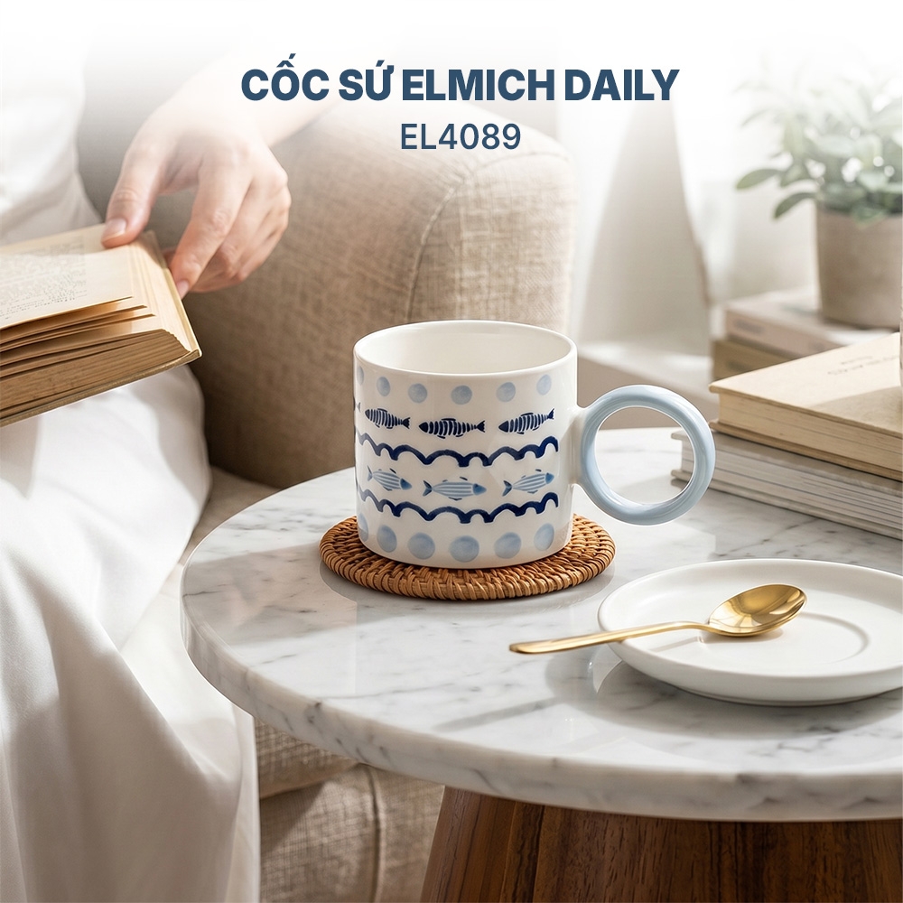 Cốc sứ Elmich Daily dung tích 350ml