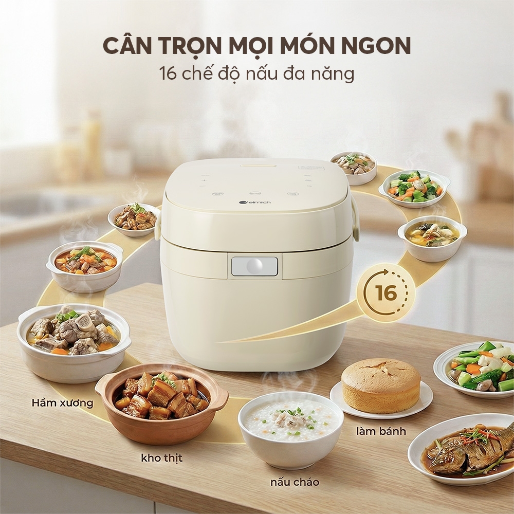 Nồi cơm điện tử Elmich RCE9363 dung tích 1,2L