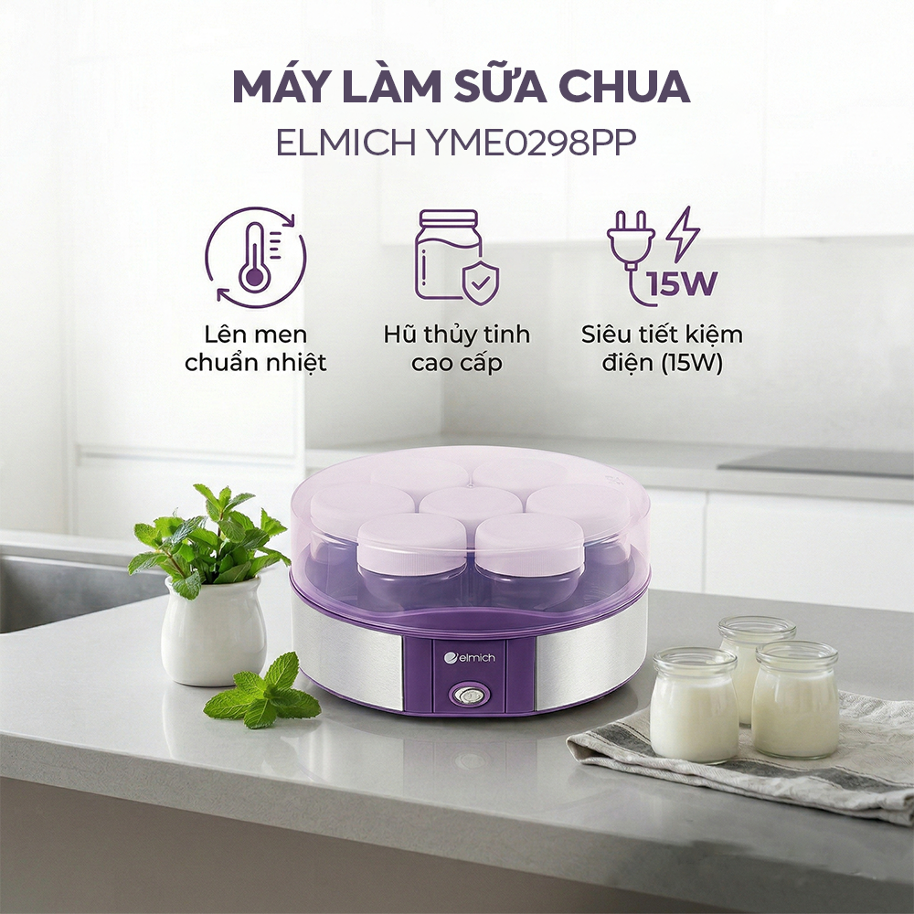 Máy làm sữa chua Elmich YME0298PP