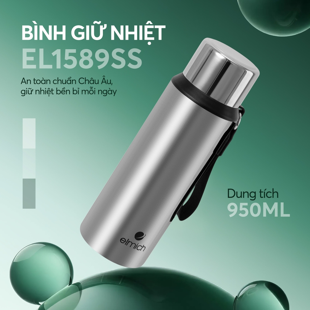 Bình giữ nhiệt inox 316 Elmich EL1589SS dung tích 950ml