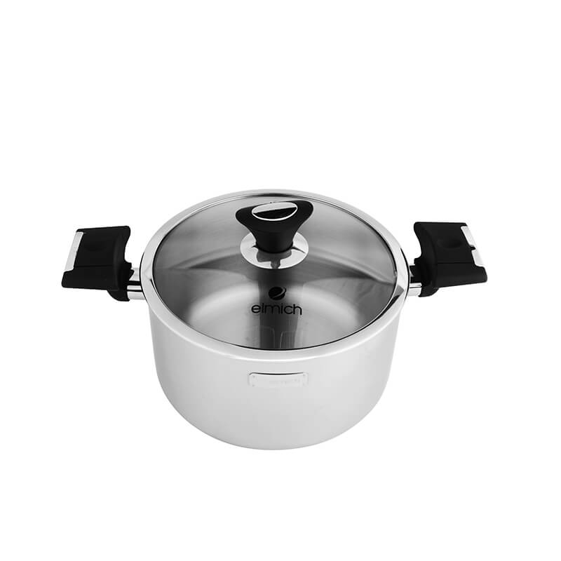 Bộ nồi chảo inox cao cấp 3 lớp đáy liền Elmich EDA-0866