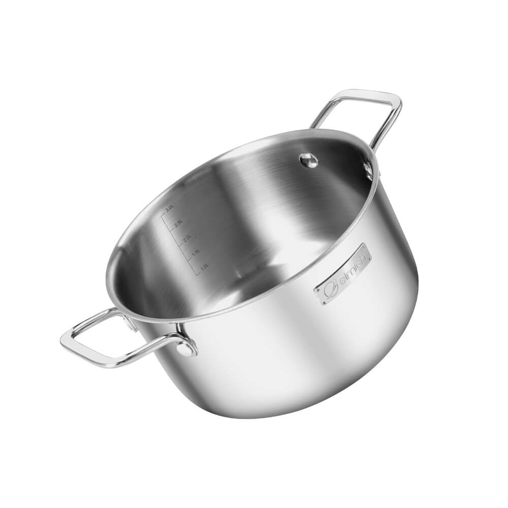 Bộ nồi Inox liền khối Elmich Trimax Classic EL2110OL size 18,20,24, chảo 26cm