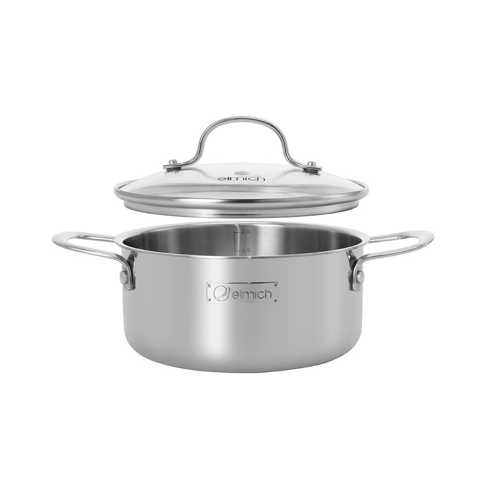 Bộ nồi inox nguyên khối Elmich Trimax classic EL-2136OL02 size 16, 20, 24cm
