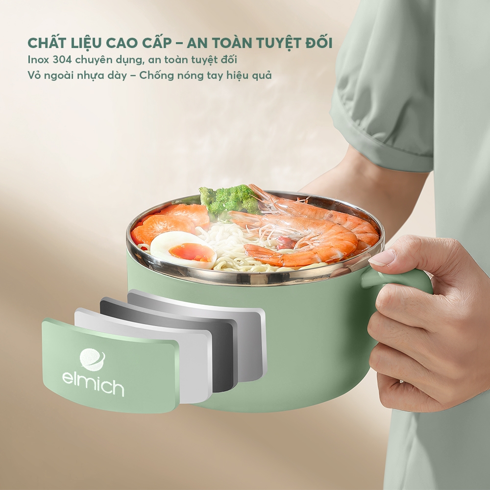 Bát úp mì inox 304 Elmich EL1392 dung tích 1.4L