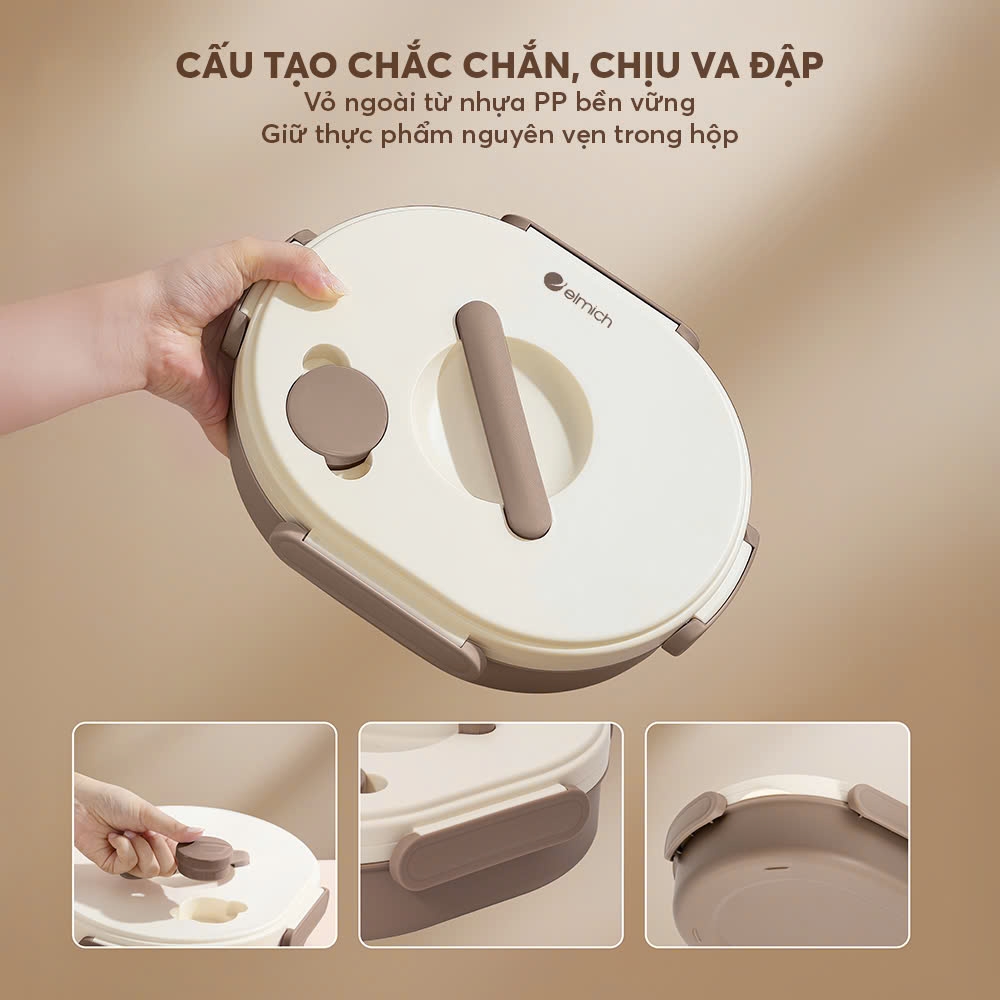 Hộp cơm inox 304 Elmich EL1397 dung tích 1.3L